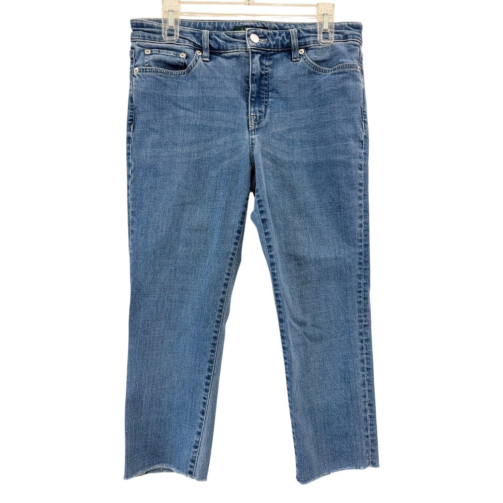 Lauren Ralph Lauren Premier Straight Cropped Jeans‎ Women's Size 6 Blue Denim